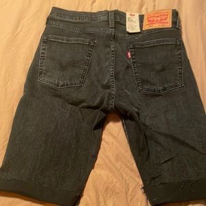 Men’s Levi’s cut off shorts black stone wash